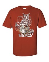 Steampunk Bird&#39;Got Steam? Fantasy Gears&#39; - Unisex T-Shirt Orange - $29.69