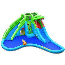 7-in-1 Inflatable Bounce House with Splashing Pool without Blower - Colo... - $502.43