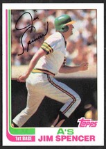 Oakland Athletics Jim Spencer 1982 Topps Baseball Card 729 nr mt ! - £0.40 GBP