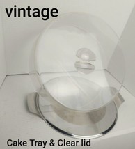 Mid century cake display / pan &amp;lid  - $28.00