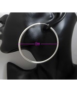 Extra Large Circle Earrings, 925 Sterling Silver, Closed Hoop Earrings 2... - €76,42 EUR