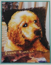 Wonder Art Latch Hook Labrador Retriever Puppy Love Pillow Kit 12&quot; x 12&quot;... - £10.93 GBP