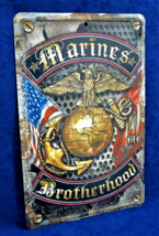 Marines Brotherhood -*US MADE*- Full Color Metal Sign -Man Cave Garage Bar Décor - £12.35 GBP