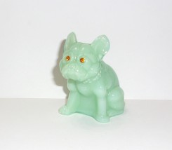 Westmoreland Glass Mold Jadeite Jade Green French Bulldog Figurine - £30.52 GBP