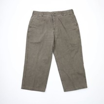 Vintage 90s Streetwear Mens 40x26 Faded Cotton Twill Herringbone Wide Leg Pants - £47.43 GBP