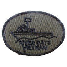 Vietnam River Rats Patch Black &amp; Gray 3&quot; - $9.83