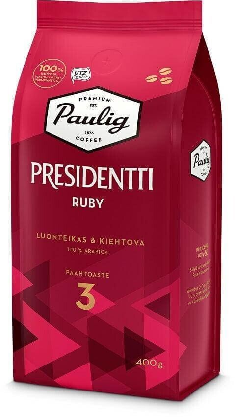 Paulig Presidentti Ruby Coffee Beans 400g, 8-Pack - £101.53 GBP