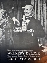 Walker&#39;s Deluxe Bourbon Whiskey-Party Holiday Drinks-1963 Vintage Print Ad - €9,17 EUR