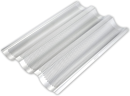 AYCCNH Stainless Steel French Baguette Bread Pan, Perforated Loaf Pans for Bakin - £20.12 GBP