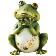 Roman Giftware Inc., 9.5&quot; H Frog with Daisies Statue, Garden Collection,... - £34.37 GBP