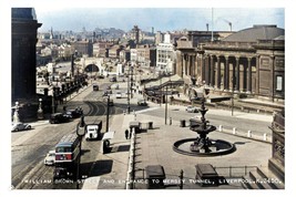 ptc2611 - Lancs - Early William Brown St. &amp; Entrance to Mersey Tunnel, print 6x4 - £2.20 GBP