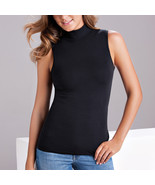 Jersey Turtleneck Women&#39;s Sleeveless Cotton Elastic Sweatshirt Cotonella... - $16.53 CAD+