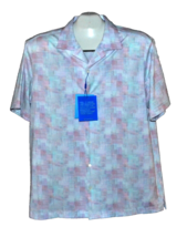 Bugatchi Men&#39;s Multicolor Plaids Knit Cotton Tech Shirt Size XL - £77.30 GBP