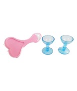 Vintage 1983 My Little Pony Dream Castle Blue Goblet Cups Dishes MLP G1 - $27.32 CAD