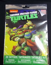 Teenage Mutant Ninja Turtles 26 temporary tattoos pack Made USA - $4.95