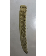 Vtg Carved Elephant Letter Opener Ivory Color Celluloid or Bakelite Plastic - $134.97 MXN