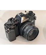 Canon A-1 SLR 35mm Manual Focus Camera Body Black  Lens PARTS OR REPAIR - $900.24 MXN