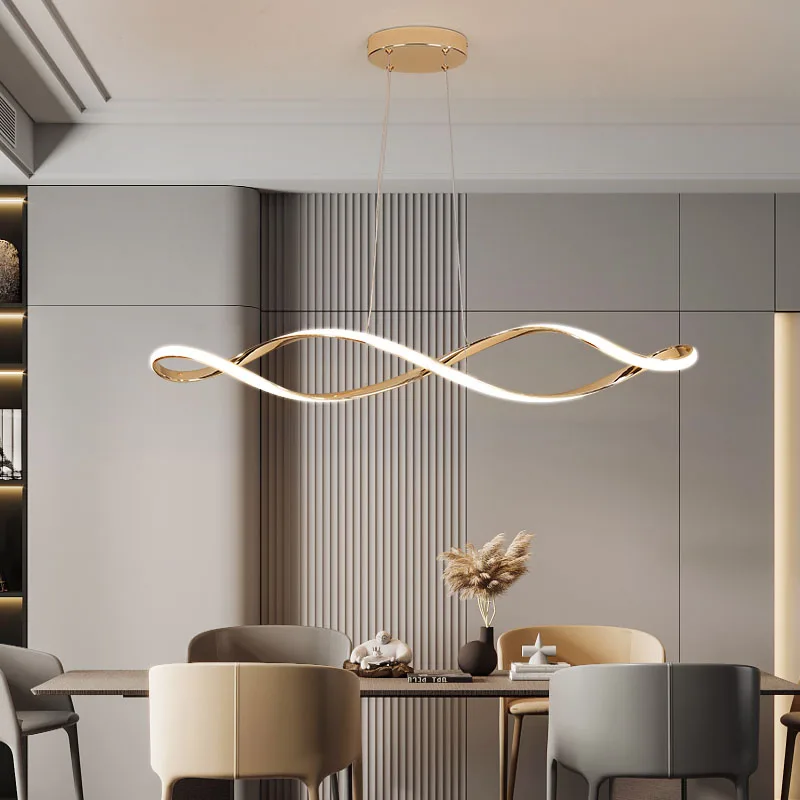 Ed pendant lamp modern led chandeliers for dining room living bedroom l92cm gold chrome thumb200