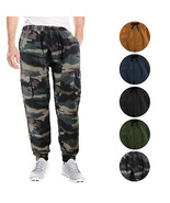 Men&#39;s Casual Cargo Pants Elastic Waist Gym Workout Athletic Sport Joggers - £22.03 GBP+