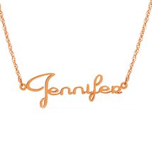 MARGARIETE FONT 14k Solid Gold Custom Name Necklace Personalized Customizable Cu - £214.08 GBP+