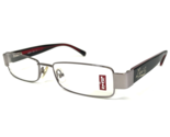 Levi&#39;s Eyeglasses Frames LS2516 A013 Black Red Silver Rectangular 52-16-135 - $46.53