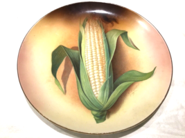 Unusual Corn Decorated Plate 9“ Artist Signed R.K. Beck Unusual Decorati... - $35.53