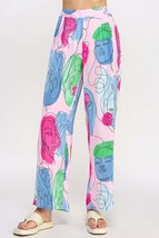 Women&#39;s Printed Wide Leg Pant With Elastic Back - $42.70 CAD