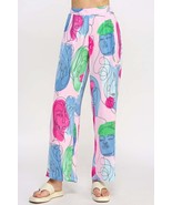 Women&#39;s Printed Wide Leg Pant With Elastic Back - $31.00