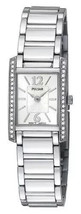 Pulsar Women&#39;s PEGC51 Crystal Accented Dress Silver-Tone Stainless Steel Watch - $155.00