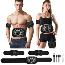 EMS Muscle Stimulator，AB Stimulator, AB Machine, Black Portable Ab Trainer for M - £143.62 GBP