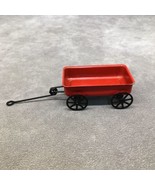 Miniature Metal Red Wagon for Dollhouses - $5.87