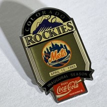 Colorado Rockies New York Mets 1993 Inaugural Season Coca-Cola Coors Field Pin - £4.68 GBP
