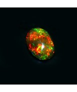 Natural Ethiopia Black Fire Opal Oval Shape Loose Cabochon For Jewelry M... - $23.99