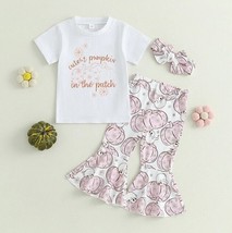 NEW &#39;Cutest Pumpkin in the Patch&#39; Shirt &amp; Bell Bottoms Girls Outfit - £6.73 GBP