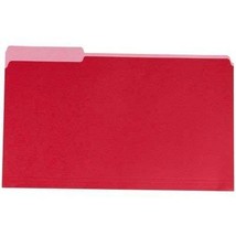 Quill Brand 1/3-Cut Legal-Size File Folders; Red - $24.99