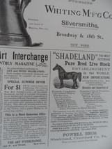 antique lot of 3 original news paper print pages ad victorian era - $20.00