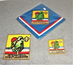 Vintage Boy Scouts Of America BSA 1973 National Jamboree Neckerchief &amp; Patches - £27.29 GBP