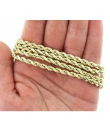 Authenticity Guarantee 
26&quot; 14K Yellow Gold 5mm Silky Hollow Rope Diamon... - £507.32 GBP