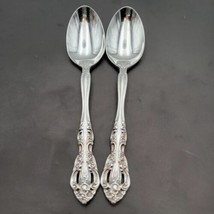 Set 2 Vintage Oneida Stainless Flatware Michelangelo Tablespoon Spoon Ma... - £14.61 GBP