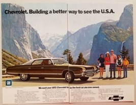 1971 Print Ad The 1972 Chevrolet Caprice Sedan Yosemite National Park - $9.50