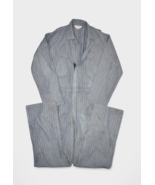 Vintage Walls Coveralls Mens 42 Workwear Jumpsuit Herringbone Striped Ma... - £35.39 GBP