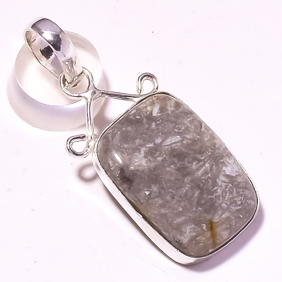 Fossil Coral Gemstone Christmas Gift Pendant Jewelry 1.90" SA 1628 - $5.19