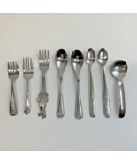 Baby Toddler Spoons &amp; Fork LOT 8 Vintage Flatware Disney Oneida Avon Sta... - $36.33 CAD