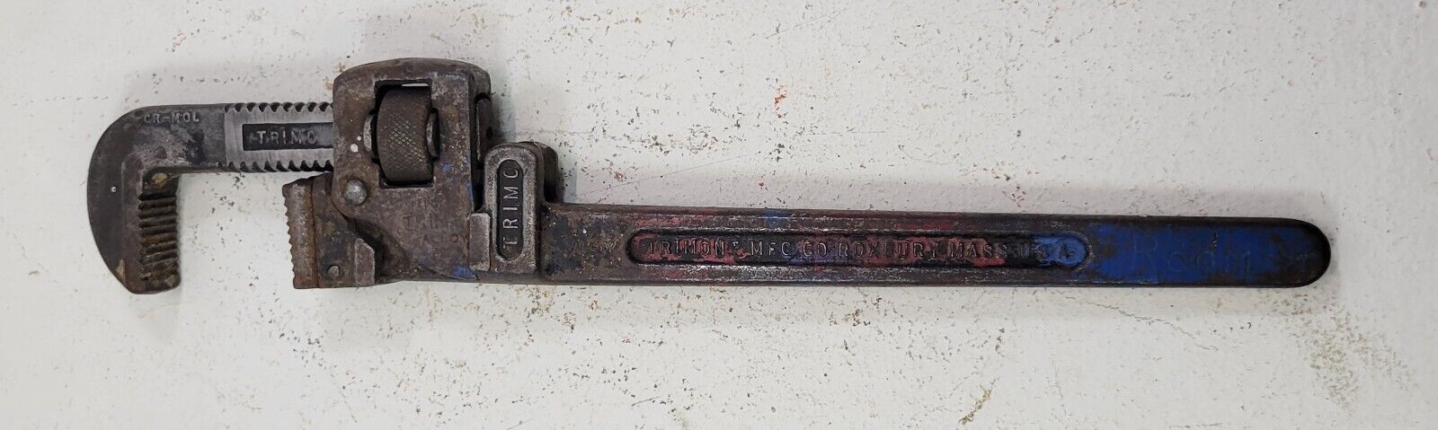 *PV24) Vintage 16-1/2&quot; Trimo Trimont Tool Heavy Duty Adjustable Jaw Pipe... - $9.89