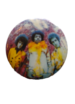 Jimi Hendrix Experience Licensed Original 1983 Badge Pin Button Psychedelic - £13.28 GBP