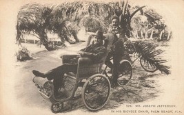 Palm Beach FL-ACTOR Joseph Jefferson In His Bicycle CHAIR~1900s Photo Postcard - £12.48 GBP