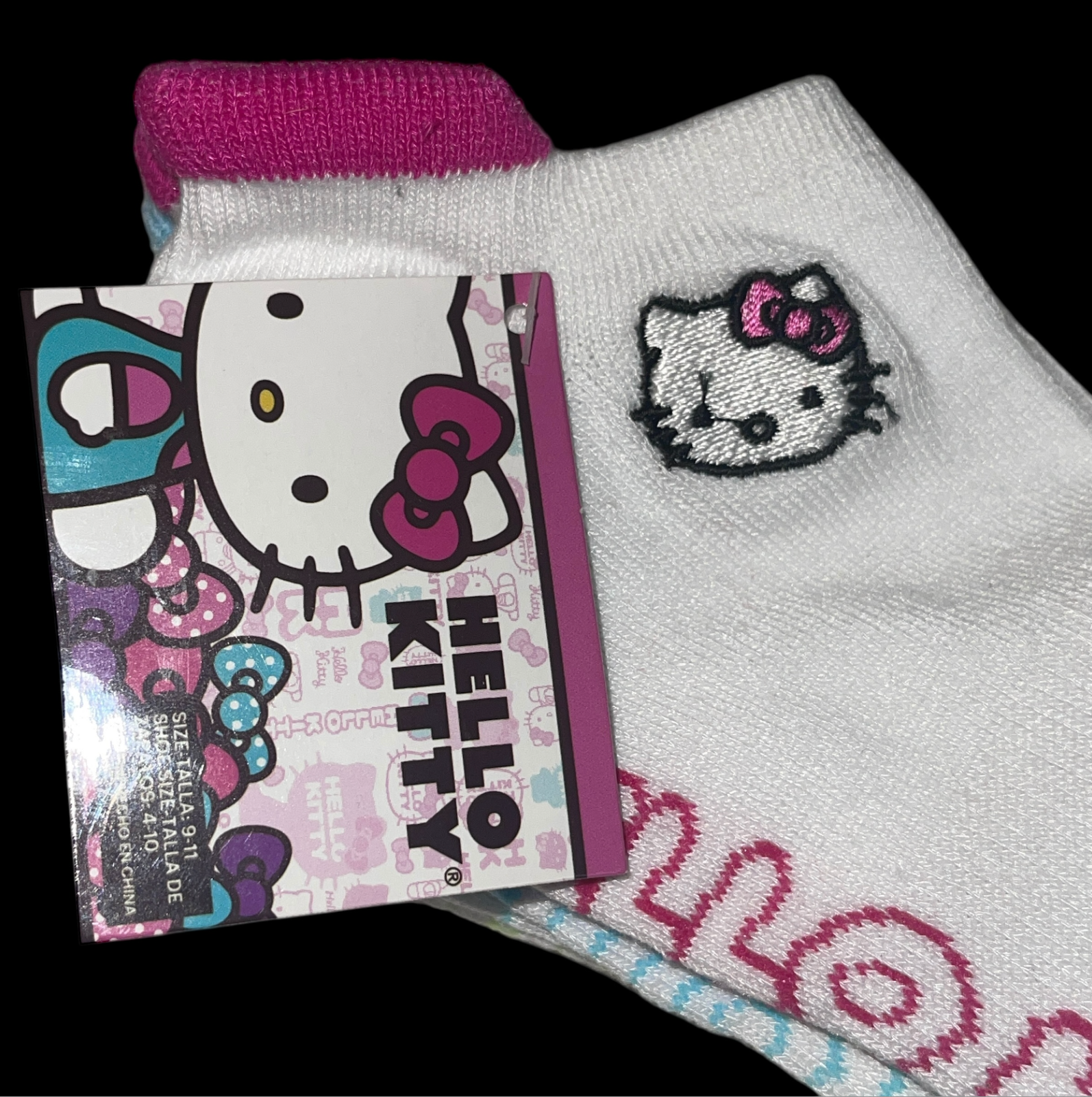 New Sanrio HELLO KITTY No-Show Socks 9 Pairs Sock Lot Women's Item image 2