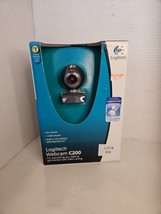 Logitech C200 Webcam USB Built-in Microphone w/RightSound  Black NEW  - £14.70 GBP