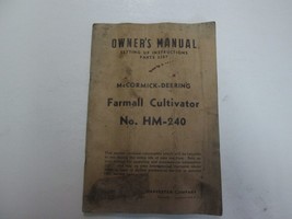 International Moissonneuse Farmall Cultivateur ° HM-240 Propriétaire Manuel Worn - £6.12 GBP