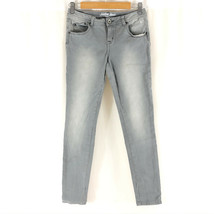 Justice Girls Jeans Skinny Simply Low Gray Faded Distressed Size 16R - £7.76 GBP